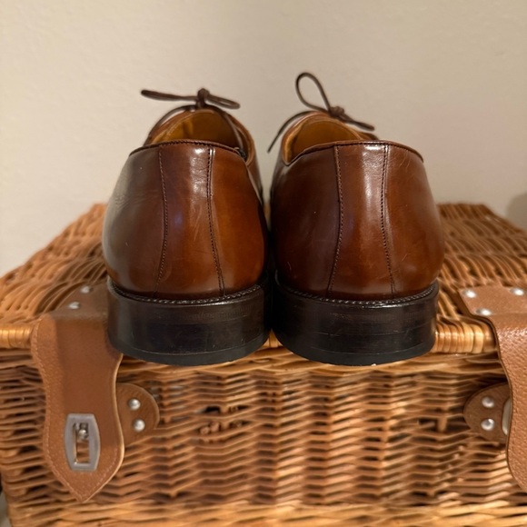 Mezlan San Juan Weaved Brown Leather Oxfords Cap Toe Mens Sz 13 Luxury Old Money - Picture 5 of 9